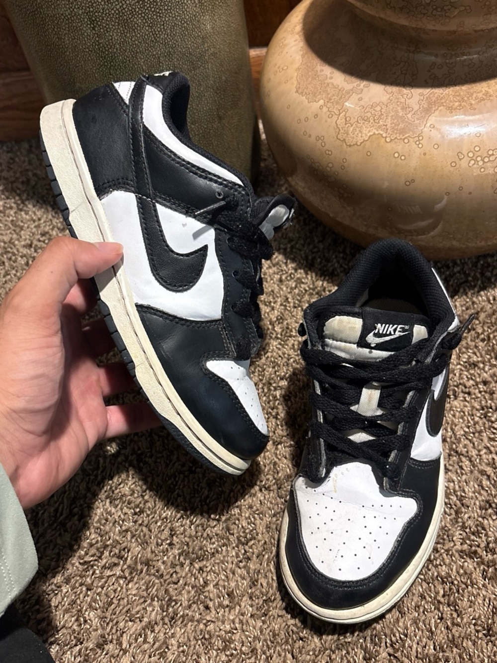 Nike Dunk panda lows kids boy size 2y